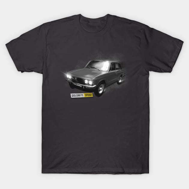 Triumph Dolomite Sprint Motor Car T-Shirt by MotorManiac